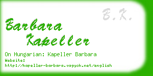 barbara kapeller business card